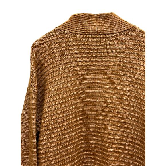 Nine West Brown Open Front Long Cardigan XL Lightweight Knit Layering - Picture 6 of 8